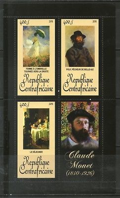 Central African Republic 2011 Painting by Claude Monet Art Sc 1656 M/s MNH #1295
