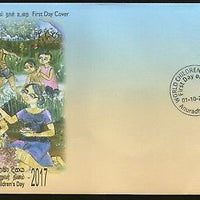 Sri Lanka 2017 World Children's Day Paintings Family FDC # F151