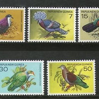 Papua New Guinea 1977 Protected Birds Pheasant Pigeon Dove Animal 5v MNH # 3690