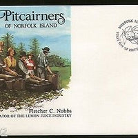 Norfolk Is. Fletcher Nobbs Instigatore of Industry Postal Stationery Env. FD Can