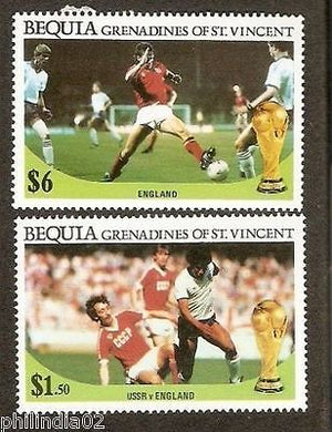St. Vincent Grenadines 1986 World Cup Football 2v MNH # 2251