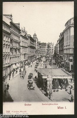 Austria Graben Street View Cars Wien Vienna Vintage Picture Post Card # PC29