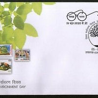 India 2017 World Environment Day Tree Plant Leaf Lucknow Special Cover # 18233