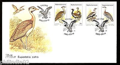 Bophuthatswana 1983 Birds Bustard Fauna Wildlife Animals Sc 112-115 FDC # 16494