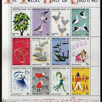 Christmas Is. 1977 Twelve Days of Christmas Birds Sheet of 12 Sc 86 MNH # 15189