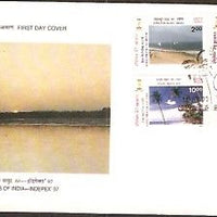 India 1997 Beaches of India Tourism Phila-1550-53 FDC