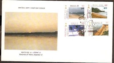 India 1997 Beaches of India Tourism Phila-1550-53 FDC