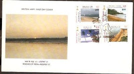 India 1997 Beaches of India Tourism Phila-1550-53 FDC
