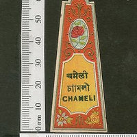 India 1950's Chameli Hair Oil French Print Vintage Label Multi-Colour # 2863