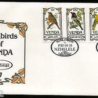 Venda 1985 Song Birds Robin Barbet Wildlife Animal Fauna Sc 116-119 FDC # 16256