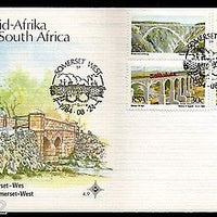 South Africa 1984 Bridges River Railroad Architecture Sc 634-37 FDC # 16332