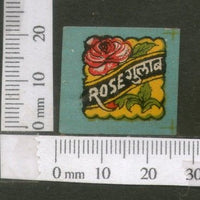 India Vintage Trade Label Gulab Rose Water Label Flower # 1739