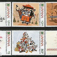Guyana 1989 Walt Disney Christmas Mickey Mouse Pluto Donald Duck 6v MNH # 5610