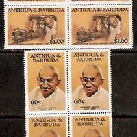 Antigua & Barbuda 1984 60c & $1 Mahatma Gandhi of India 2v MNH in BLK/4 Set