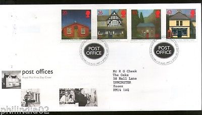 Great Britain 1997 British Post Offices Buildings Architecture 4v FDC # F10
