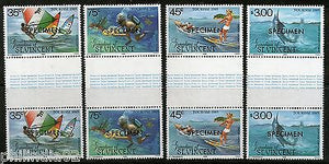 St. Vincent Grenadines 1985 Tourism Water Sport SPECIMEN Gutter Pair MNH # 3903