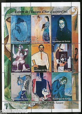 Guinea 1998 History of Spain Art Paintings by Pablo Picasso Sheetlet MNH # 9336