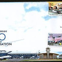India 2012 100 Years of Civil Aviation Aeroplane Transport Phila-2751-54 FDC