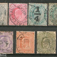 India 1902-11 King Edwaed 7 Diff Good Used Stamps Watermark unckecked # 3558