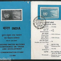 India 1968 UN Trade & Development Conferance Phila-459 Special Place Canc Folder