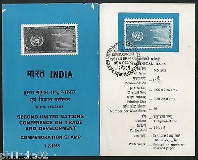 India 1968 UN Trade & Development Conferance Phila-459 Special Place Canc Folder