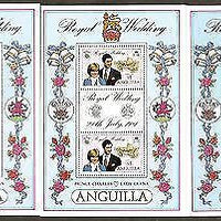 Anguilla 1981 Lady Diana Royal Wedding Prince Charls 3 Diff. M/s Set MNH # 6382