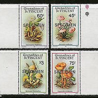 St. Vincent Grenadines 1986 Mushroom Fungi Plant SPECIMEN Gutter Pair MNH # 3117