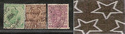 India 3 Diff KG V ½A 1A & 1A3p ERROR WMK - Multi Star Inverted Used as Scan 4020