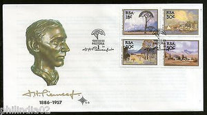 South Africa 1989 Painting by Jacob Hendrik Pierneef Art Sc 774-77 FDC #16466