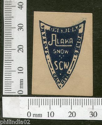 India 1950's Alaka Snow French Print Vintage Perfume Label Multi-Colour # 2823
