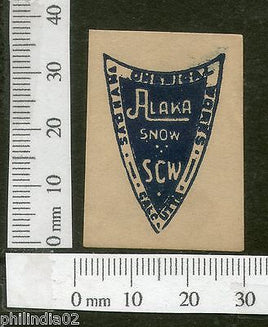 India 1950's Alaka Snow French Print Vintage Perfume Label Multi-Colour # 2823