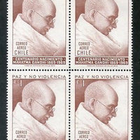 Chile 1969 Mahatma Gandhi of India Apostle of Non Violence BLK/4 MNH # 1544B