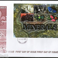 Gambia 2003 Minerals Gems & Jewellery Sc 2782 Sheetlet on FDC # 15154C