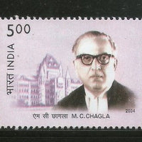 India 2004 Justice M. C. Chagla Statesman Phila-2070 MNH