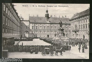 Austria Hofburg Courtyard With wach Wien Vienna Vintage Picture Post Card # PC41