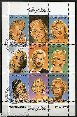 St. Thomas & Prince 1994 Marilyn Monroe Film Actress Cinema Sc 1167a-i Sheet Cancelled #9090