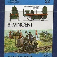 St. Vincent 1984 Novelity British Locomotive Transport Sc 753 Imperf Pair MNH