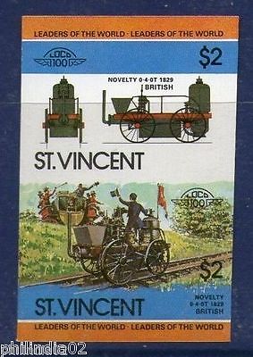 St. Vincent 1984 Novelity British Locomotive Transport Sc 753 Imperf Pair MNH