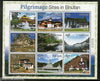 Bhutan 2017 Buddhism Pilgrimage Sites Tourism Architecture Sheetlet MNH # 9670