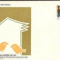 India 1987 Year of Shelter Home Phila-1092 FDC