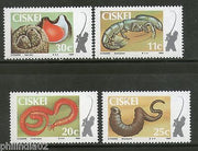 Ciskei 1984 Coastal Angling Coral Worm Red Bait Sea Animal Sc 65-68 MNH # 4281