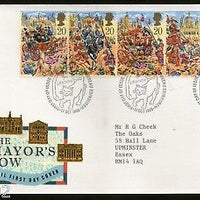 Great Britain 1989 The Lord Mayor’s Show London Story Flag 5v FDC # F24