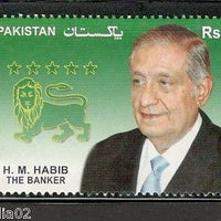 Pakistan 2014 H. M. Habib - The Banker Lion Famous People MNH # 4202