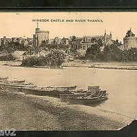 Great Britain 1907 Windsor Castle & River Thames View Post Card Used # 1454-131