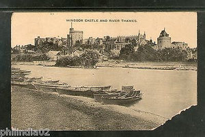 Great Britain 1907 Windsor Castle & River Thames View Post Card Used # 1454-131