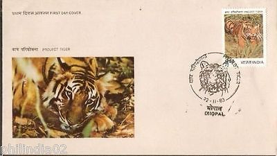 India 1983 Project Tiger Wildlife Phila-951 FDC