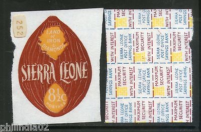 Sierra Leone 1970 8½c Palm Kernel Odd Shaped Self Adhesive Sc 404 MNH # 2919