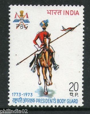 India 1973 Presidents Bodyguard Horse-rider Phila-589 1v MNH