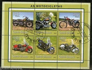 Guinea Bissau 2001 Motor Cycle Bike Automobile Transport M/s Sheetlet Cancelled # 8052