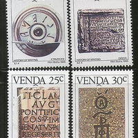 Venda 1986 History of Writing Rock Painting Art Greek Roman Sc 76-79 MNH # 2263